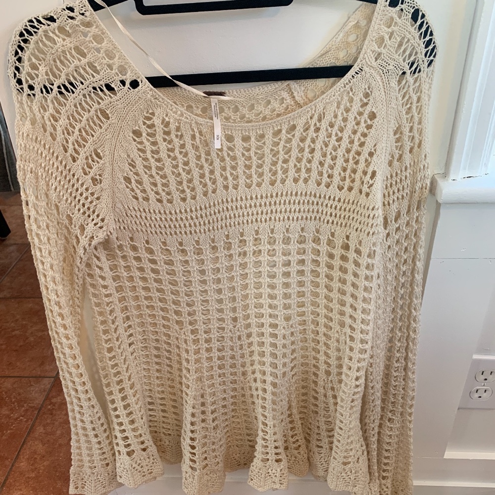 crochet net sweater